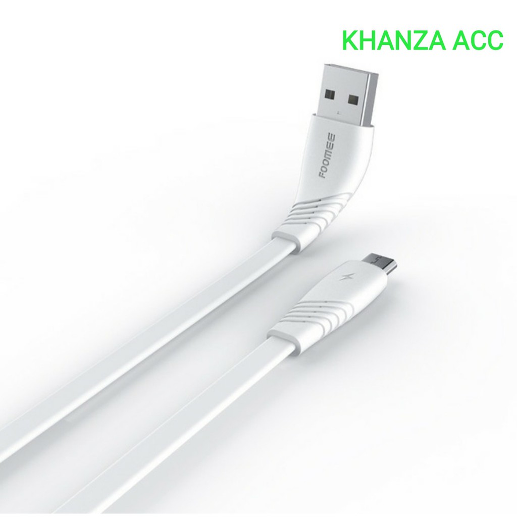 KHANZAACC Kabel Data Foomee NS20 Data Cable Micro USB Fast Charging 2 Meter