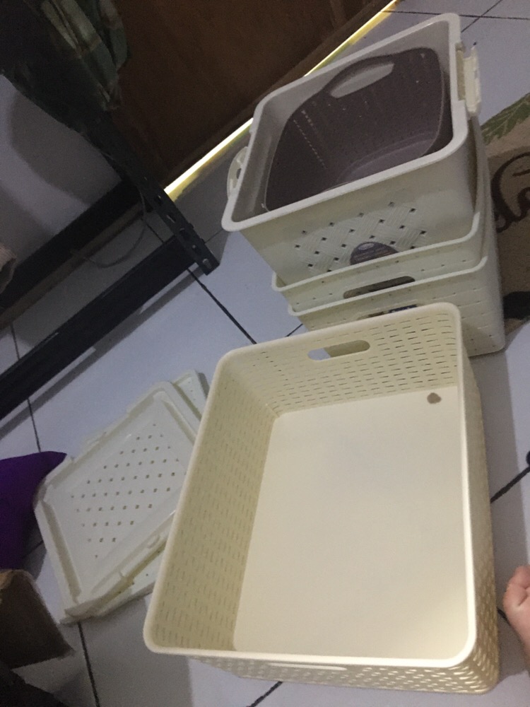 Batamgrosir.id | Keranjang Dorota Serbaguna / Kotak Tempat Penyimpanan Green Leaf 3304