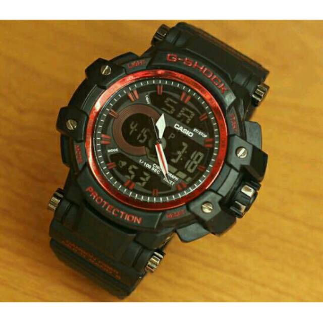 Jam Tangan Sport Casio G-shock Protection Black Red Super Premium