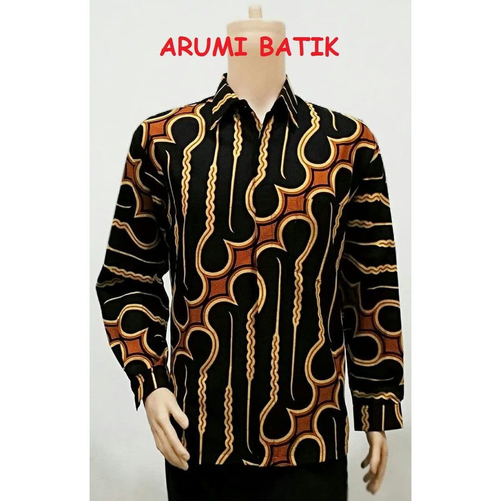 PROMO Kemeja Hem Baju Seragam Pria Batik Lengan Panjang 2373 BIG SIZE