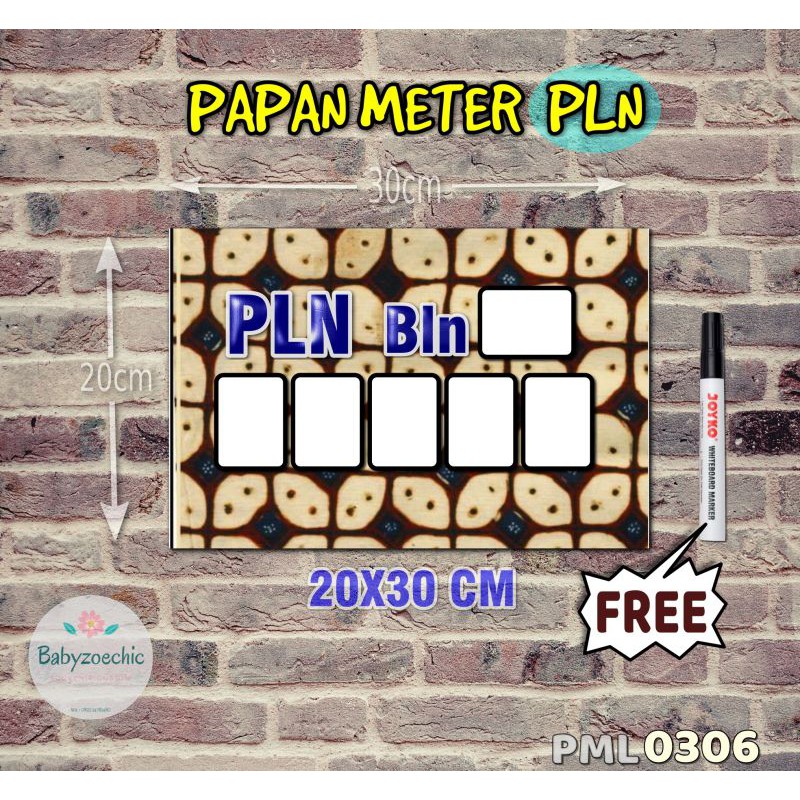 

Zoe Papan Meter Listrik PLN PAM motif Unik - Batik 06
