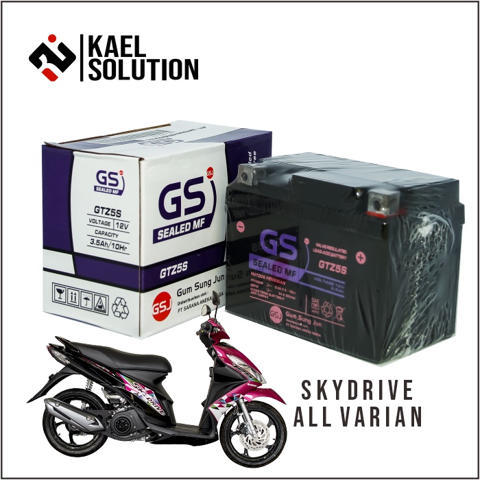 Aki Motor Suzuki Sky Drive 125 GTZ5S GS Y Accu Kering MF
