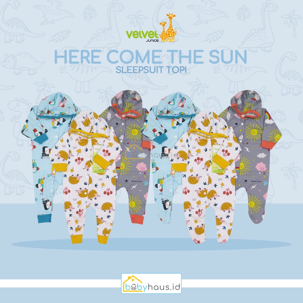 VELVET JUNIOR -  HERE COMES THE SUN  SLEEPSUIT TOPI