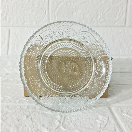 (ISI 6PC} PIRING KACA 6 INCH MLP6 KEDAUNG TATAKAN GELAS KOPI PIRING BUMBU PIRING KUE PIRING PUDING P