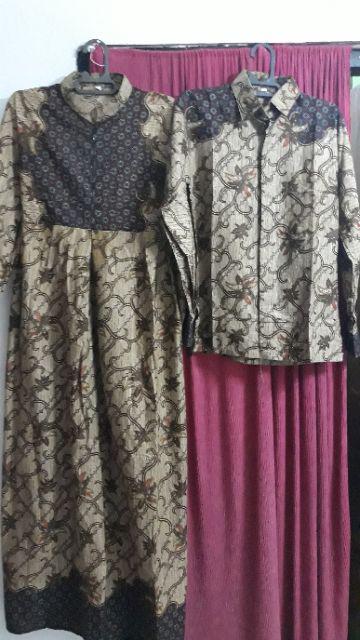 Baju Batik Couple Gamis Jumbo Murah Pasangan Modern Muslim  | Klyn - 015 Cg Kalinda