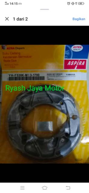 Kampas rem belakang yamaha mio smile/ mio m3/ mio S/ mio Z/ jupiter mx/ vega zr  Aspira parts