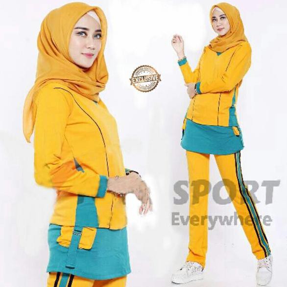 SETELAN TRAINING WANITA MUSLIM SETELAN BAJU OLAHRAGA SETELAN BAJU SENAM WANITA HOODIE SETELAN OPP