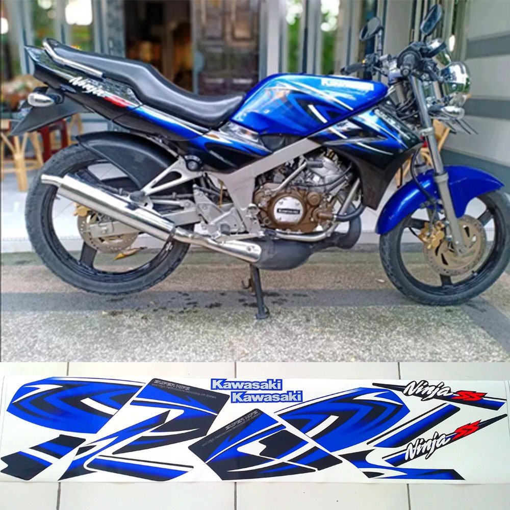 Jual Stiker Striping Ninja Ss Biru 2011 Tahan Vernis Cuting Glosy