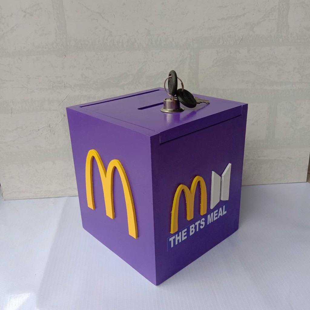 LIMITED EDITION BTS MEAL, Celengan Target, Logo timbul 3D, Celengan Unik, Celengan BTS, Celengan.-6