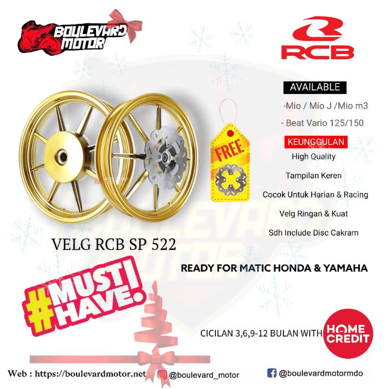 Velg Rcb SP811 Honda Beat/scoopy/vario 110