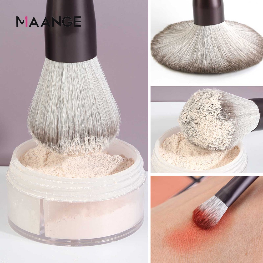 MAANGE 14Pcs Professional Makeup Brush Cosmetic Set Super Soft Fluffy Hair Powder Eyeshadow Brush