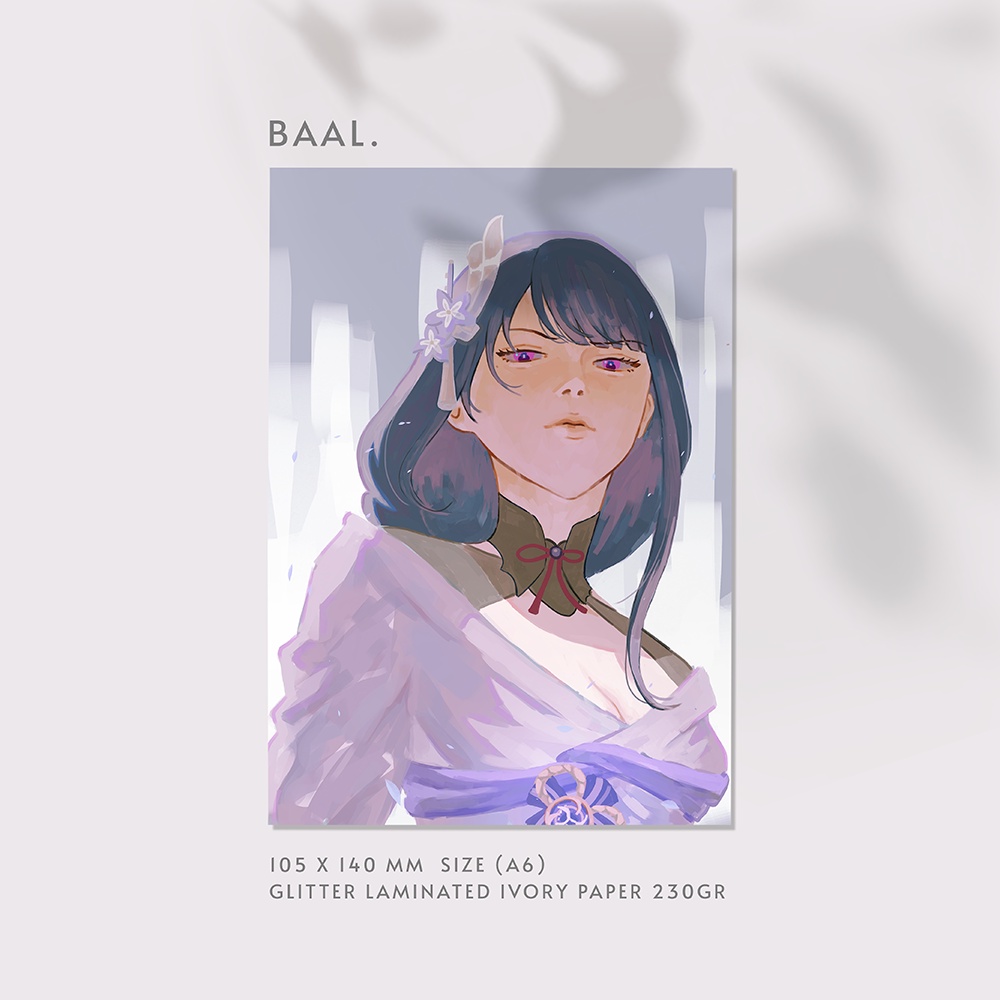 RAIDEN SHOGUN BAAL ARTPRINT GENSHIN IMPACT