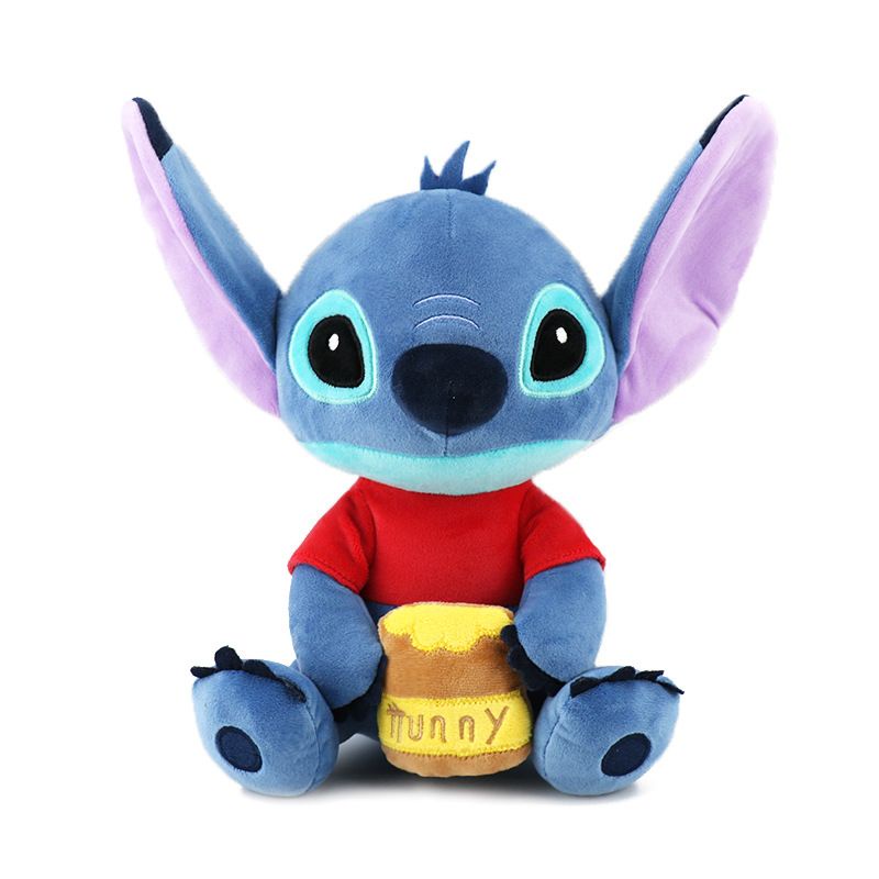 MAINAN BONEKA LILO STITCH BIRU SCRUMP WINNIE THE POOH SNOW WHITE PLUSH 20CM IMPOR