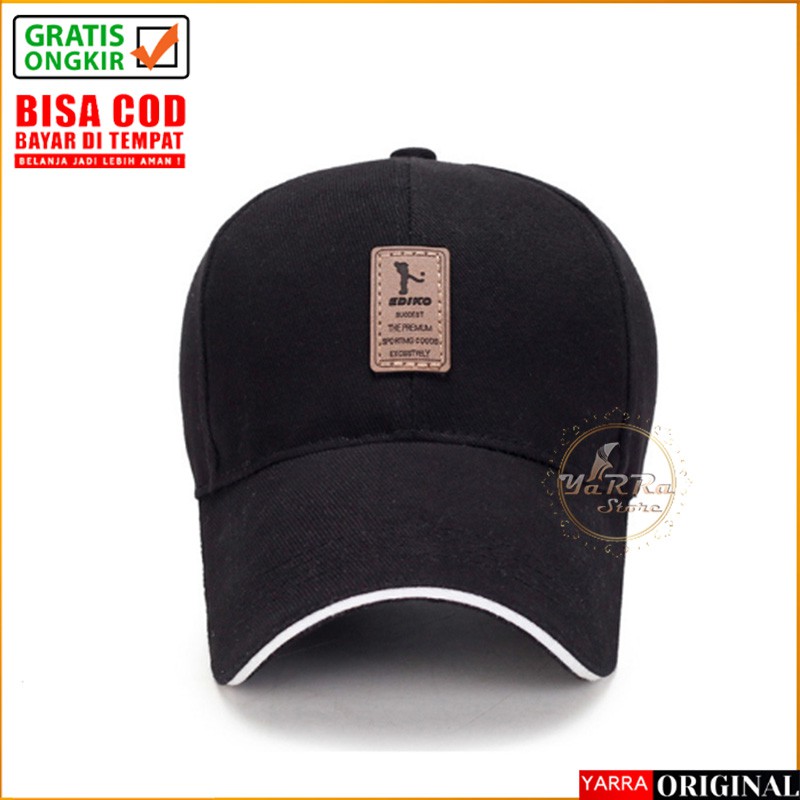 TOPI PRIA DISTRO DEWASA SPORT COWOK KEREN BASEBALL CAP EDKIO SNAPBACK POLOS IMPORT CASUAL HTG