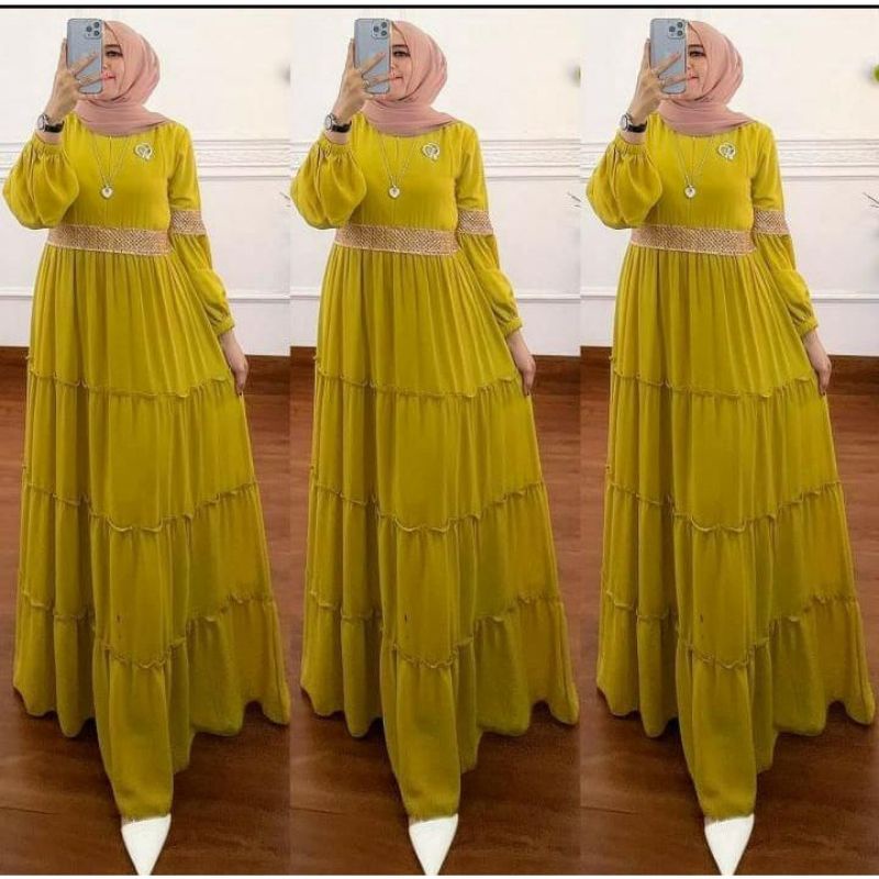 Rara dress maxy gamis muslim fashion wanita