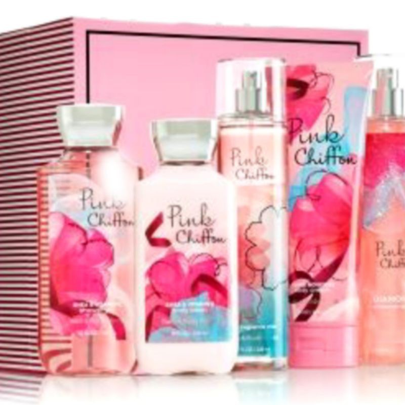 ON SALE!❤BATH &amp; BODY WORKS BBW PINK CHIFFON SERIES MIST LOTION SHOWER GEL BODY CREAM HAND CREAM SHOWER GEL BODY CREAM LOTION MIST WASH WALLFLOWER ROOMSPRAY SCENTPORTABLE GENTLE GEL DEEP CLEANSING GENTLE FOAMING CREAMY LUXE