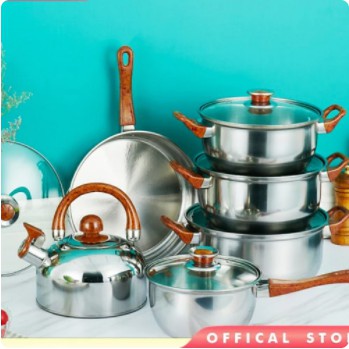 PANCI SET 12 Pcs GAGANG KAYU/COOKWARE HC 12 Pcs