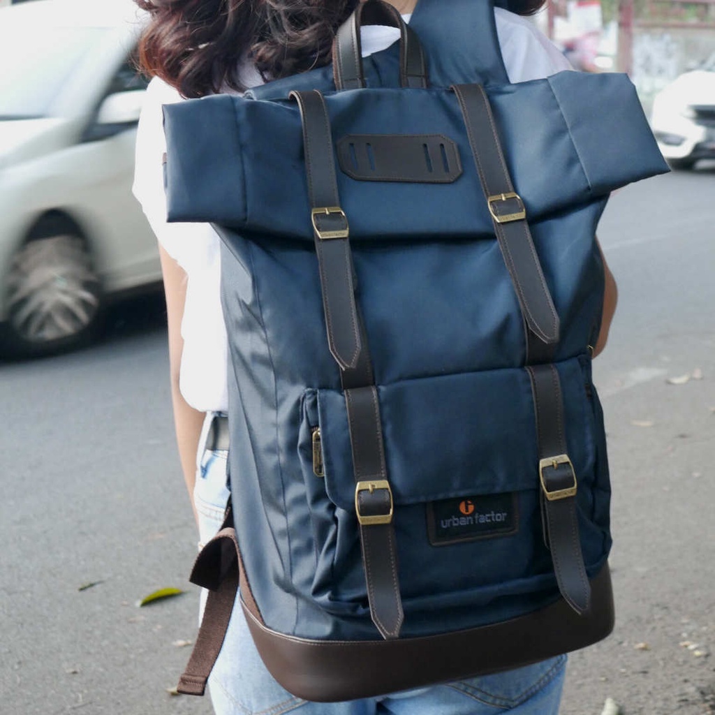 JAM SESSION NAVY |ManNeedMe x URBAN| Tas Ransel Punggung Pria Wanita Tas Backpack ORIGINAL