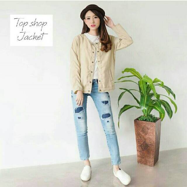 TopShop Jacket / Button light jacket / snap button light jacket