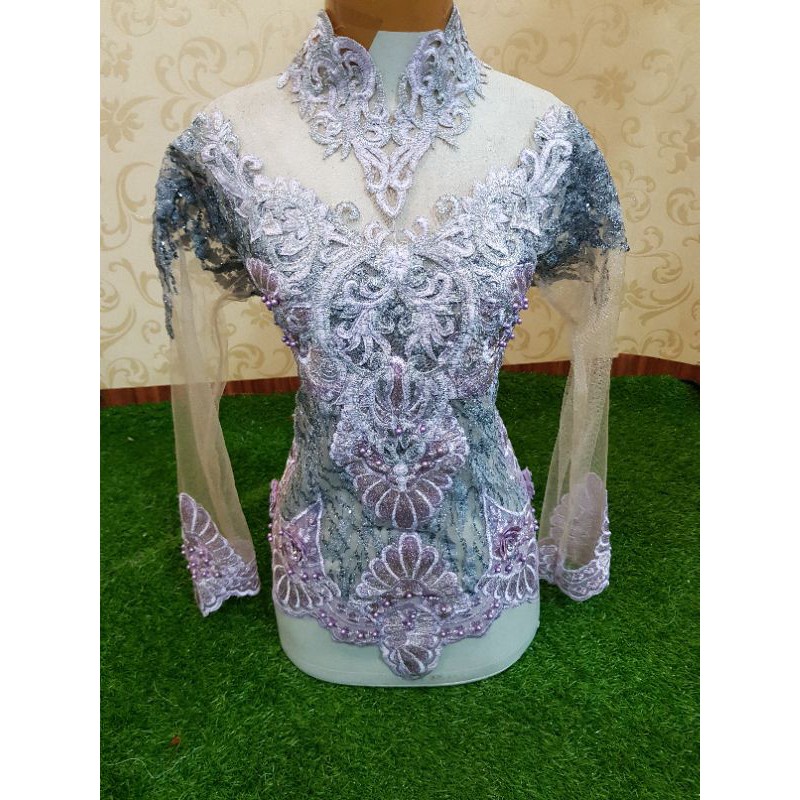 kebaya atasan ungu muda size xl