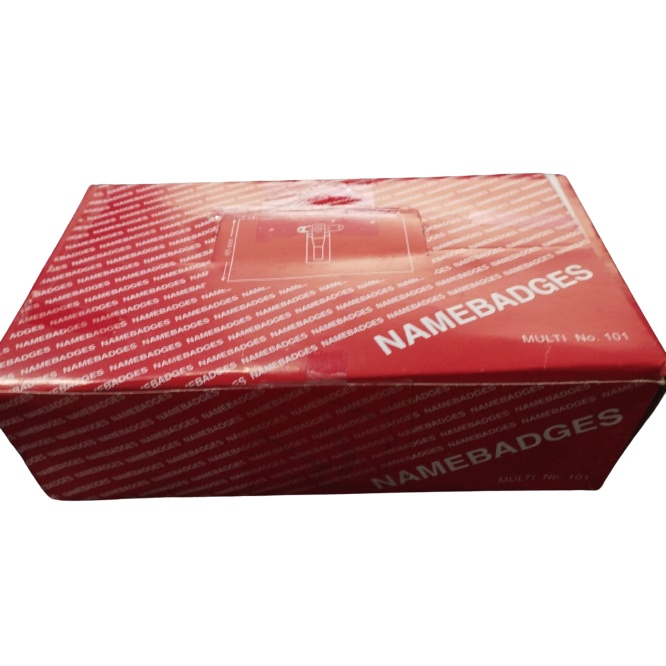 

Name tag name badges jepit peniti (1 pak)