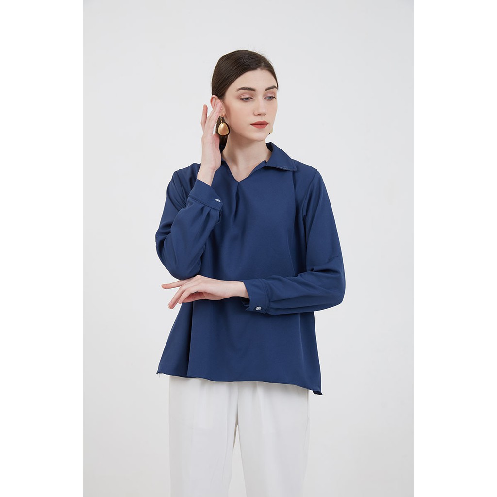 Berrybenka - Atasan Blouse Wanita Sofia Murdia Plain Blouse-2
