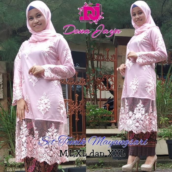 set kebaya tunik rosalinda ternew