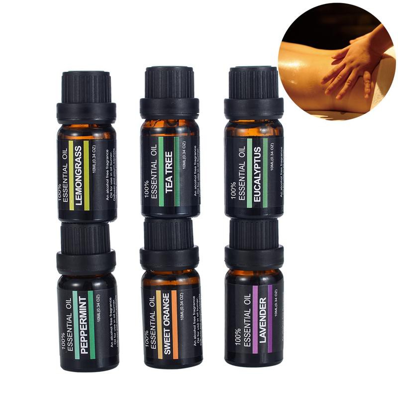 Set Pure Essential Fragrance Oils Aromatherapy Diffusers 10ml 6PCS