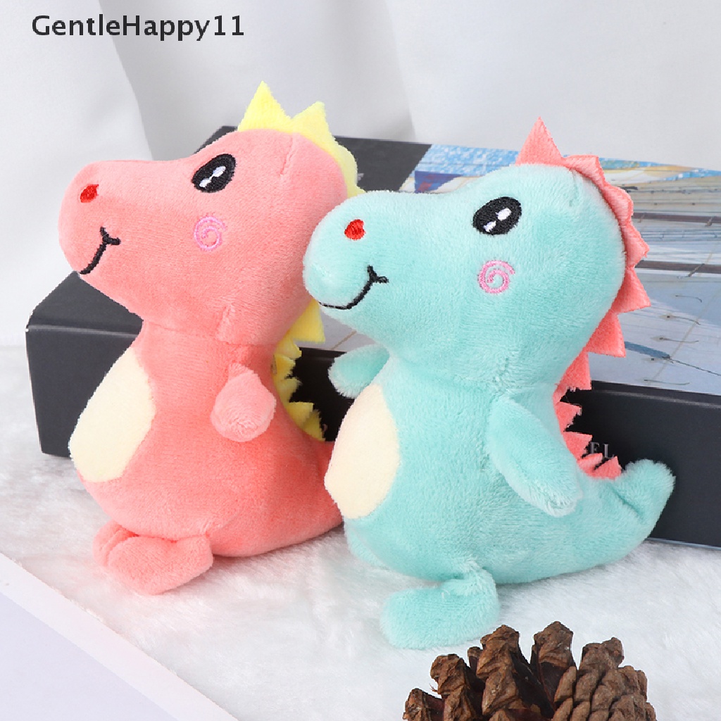 Gentlehappy 12cm Dinosaurus Mainan Mewah Boneka Boneka Liontin Lembut Dengan Gantungan Kunci Keyring Hadiah