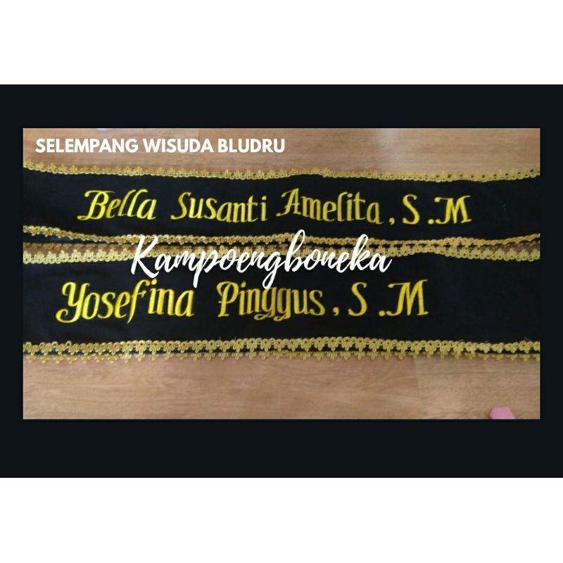 Selempang Bludru Selempang Wisuda Sash Wisuda
