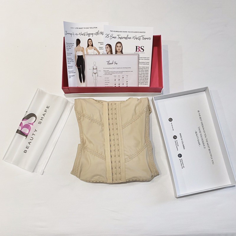 Beauty Shape 100% Original Tourmaline Crystal Full Body Shaper korset melahirkan preloved