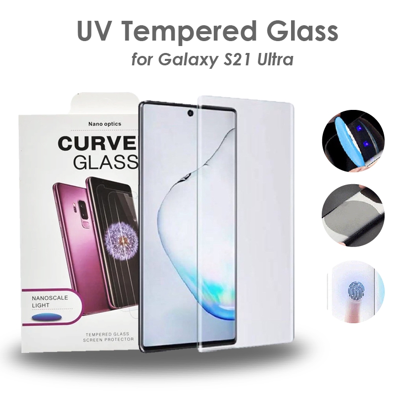 TEMPERED GLASS CURVE UV FULL GLUE SAMSUNG S21 S21 PLUS S21 ULTRA S22 PLUS S22 ULTRA