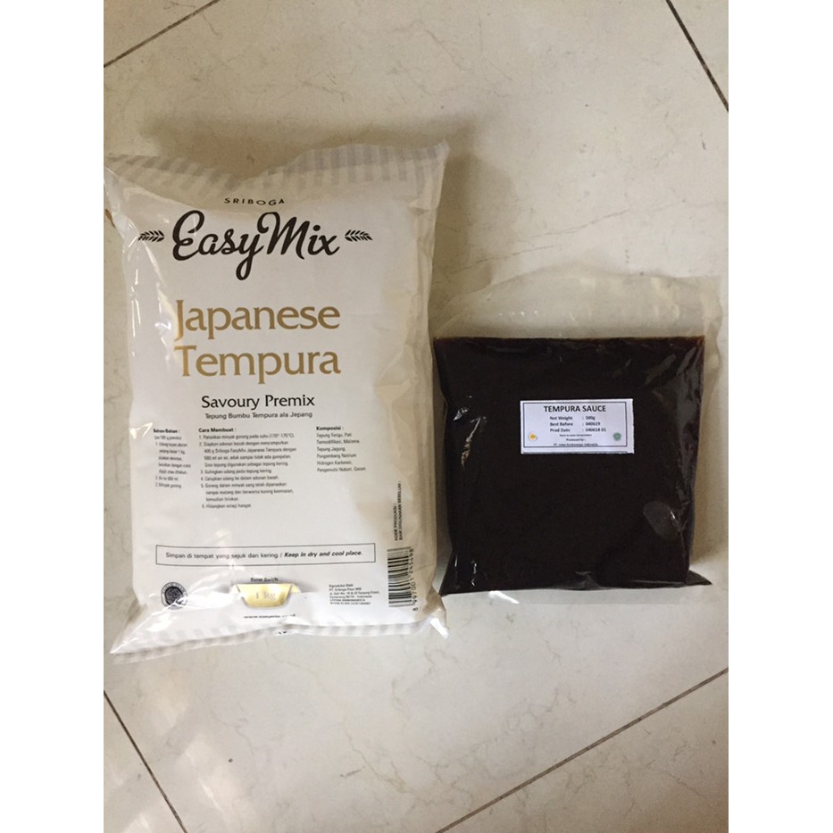 

PAKET TEPUNG TEMPURA 1KG SAUS TEMPURA 500GR. HALAL MUI SEMUA