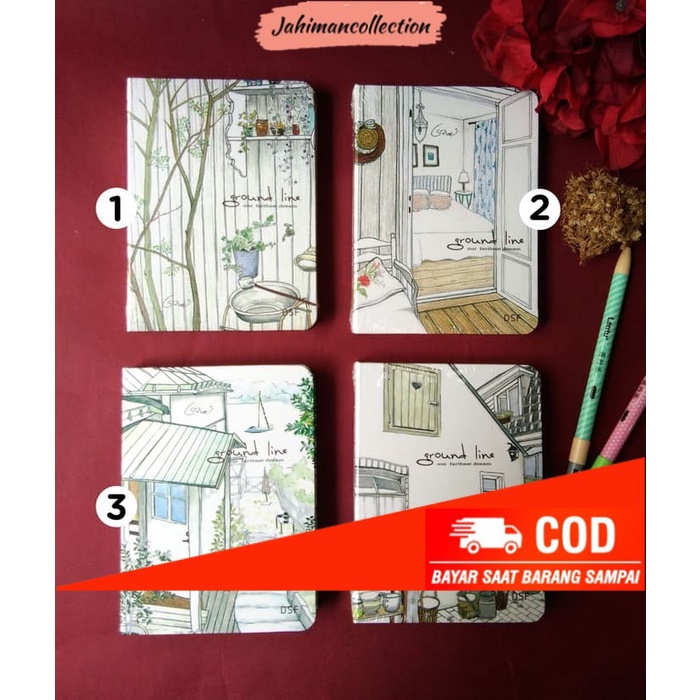 

✨ BISA COD ✨ Buku Diary Notes / Diary Notebook Fancy Hardcover - Ground Line