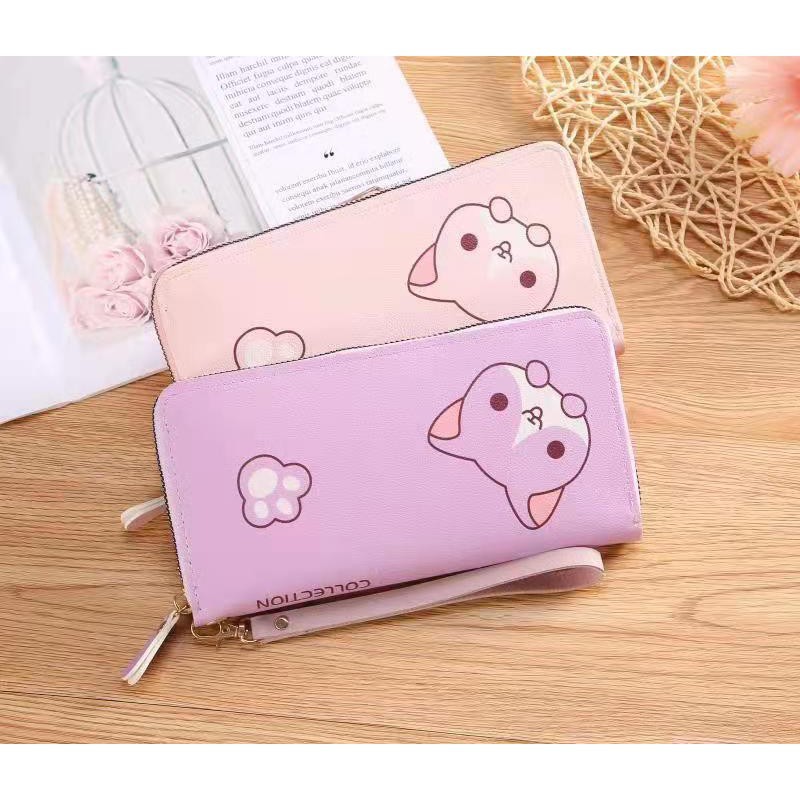 ♥TMALL88♥ DOMPET PANJANG WANITA / MOTIF CAT / DOMPET TALI WANITA