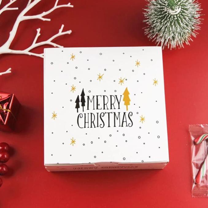 

@10pcs Christmas Cake Box/Kotak kue/Kotak Kado/Box serbaguna/ Box kue - Merry Christmas