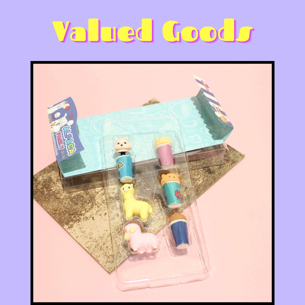 

Penghapus 1 Set Isi 6 Pcs Llama & Botol Domba Alpaca - hapusan lucu unik alat tulis kerja kantor sekolah anak hadiah sovenir warna warni wangi bersih