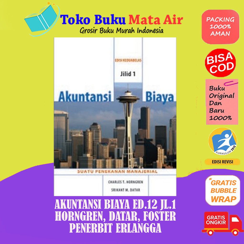 BEST SELLER AKUNTANSI BIAYA MANAJERIAL 1-ERLANGGA