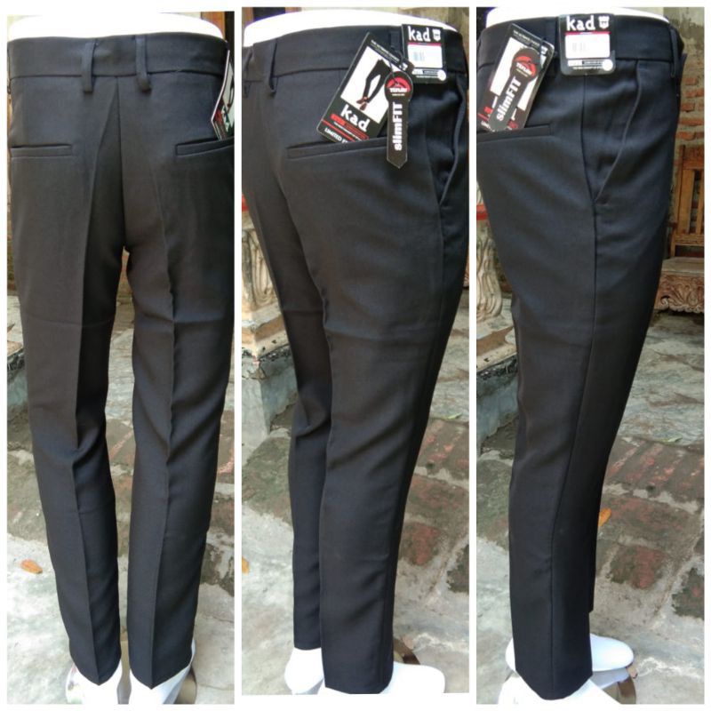 CELANA KANTOR FORMAL PRIA SLIMFIT BAHAN DASAR KAIN WOLL