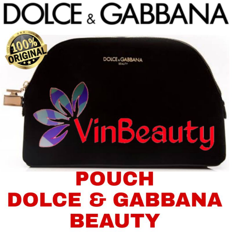 Pouch / Dompet Kosmetik Dolce &amp; Gabbana Beauty Warna Hitam