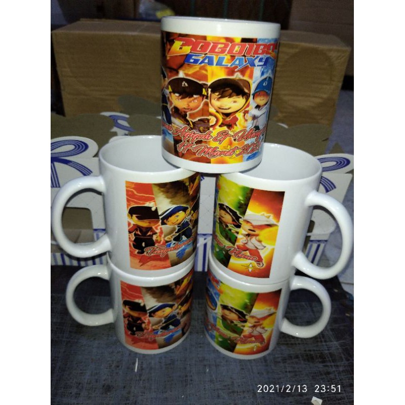 Mug Custom Mug Souvenir Mug Karakter Souvenir Mug Gelas Mug Couple Mug Full Color Full Warna