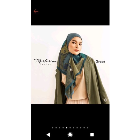 Jilbab voal motif Rahina markarian series warna grace preloved bukan wearingklamby