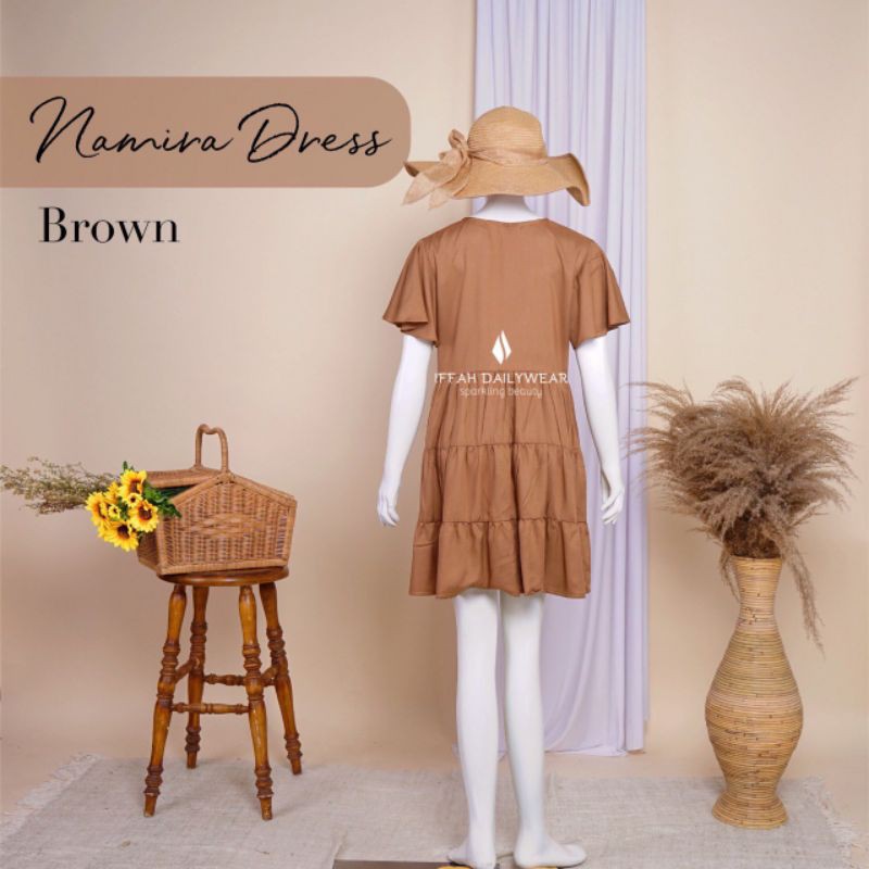 Namira Dress Brown Iffah Daily