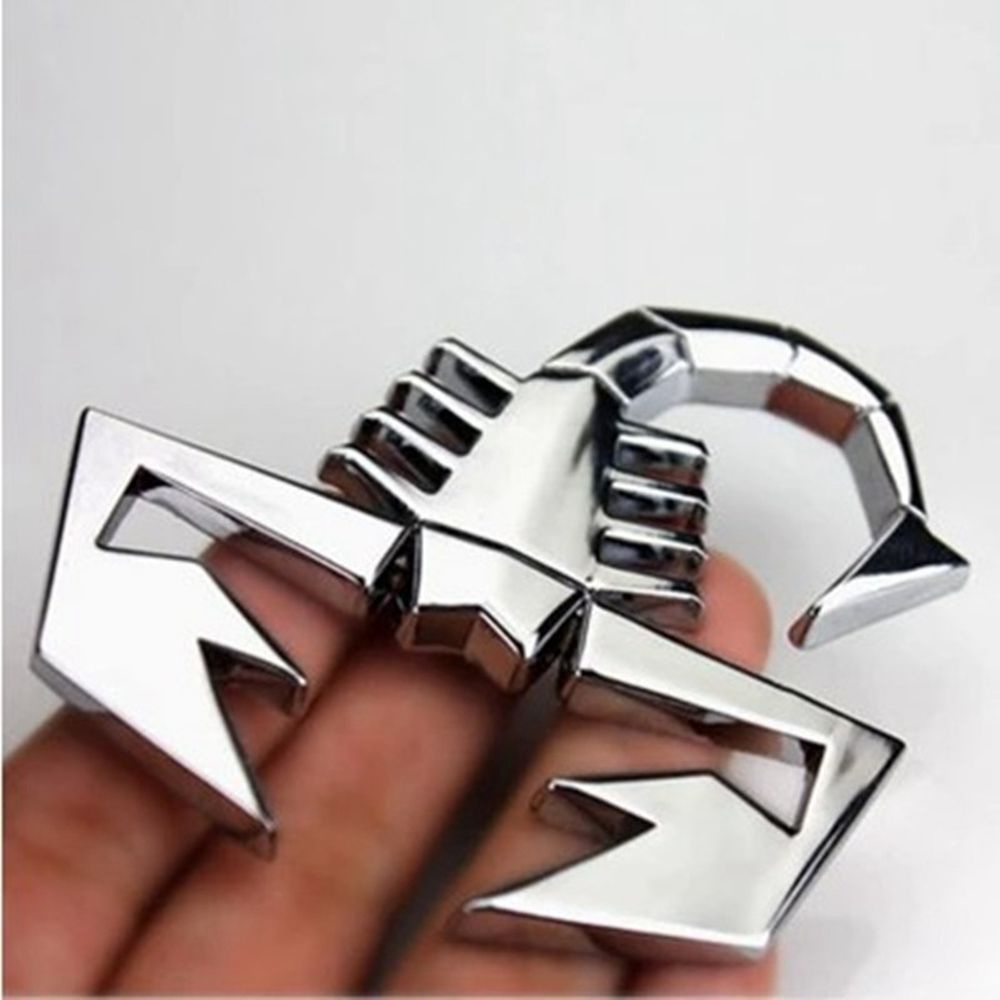 Suyou Stiker Emblem Scorpion 3d Bahan Metal Warna Silver Untuk Dekorasi Mobil / Truk