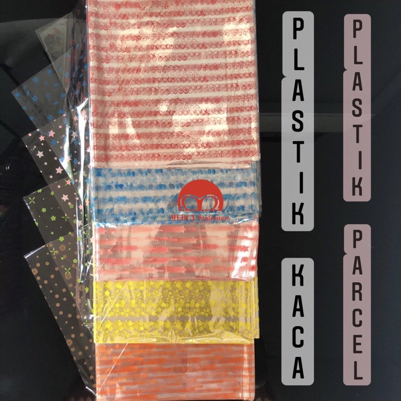 

50 Lembar - Plastik Kado Kaca Parcel Motif Plastik Parcel Bening Polos Lembaran Plastik Kado 70x80cm Plastik Kaca 50 Lembar