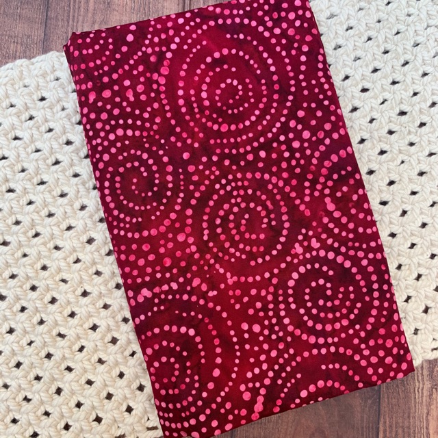 perca kain katun batik bali - batik smoke - fuschia