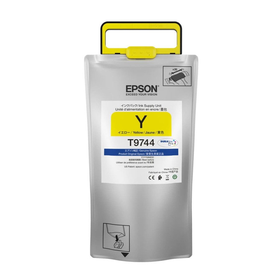 T9744 Yellow LARGE Tinta Epson Kuning WorkForce Pro WF-C869R Ink Pack 100% ORIGINAL C13T974400