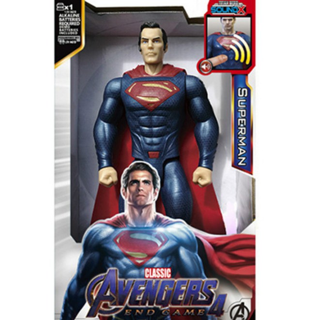 Action Figure Avengers With Box Large Size-Superman ManOfSteel