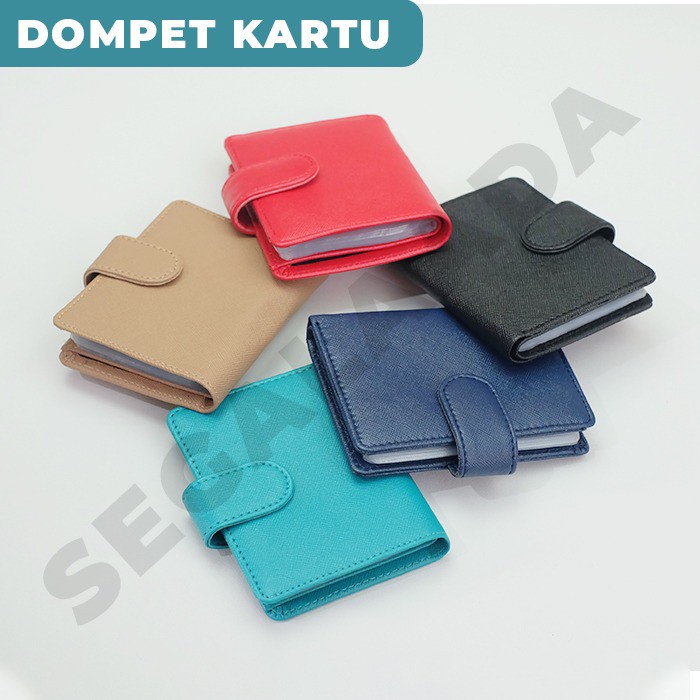 Dompet Kartu Nama Card Holder Bahan Kulit Import