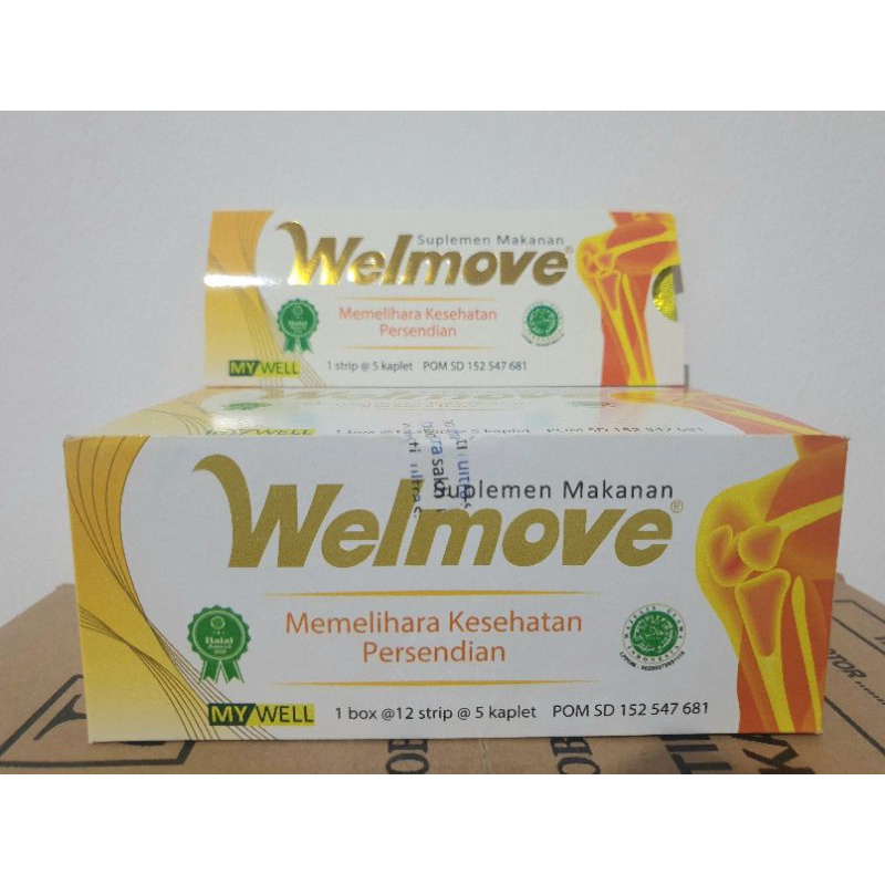 STRIP Welmove Ultra Suplemen Makanan Kesehatan Sendi Isi 5 Vitamin Tulang Kaplet Wellmove